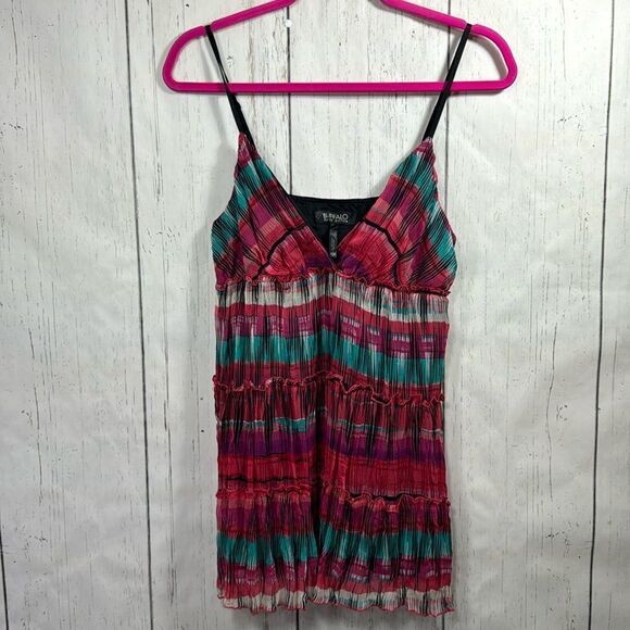 Buffalo David Bitton Tops - Buffalo David Britton Women 100% Silk Tank Top Ruffle Plaid Tiered Fairy Boho